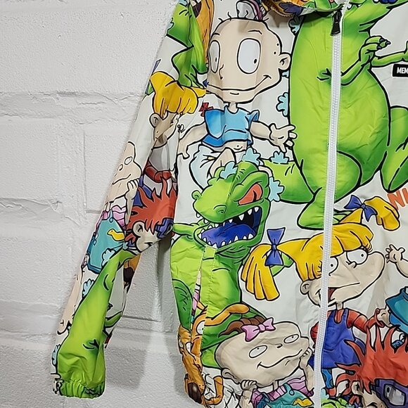 Members Only Vintage Large Nickelodeon Rugrats Printed Windbreaker Jacket Y2K - Picture 4 of 10